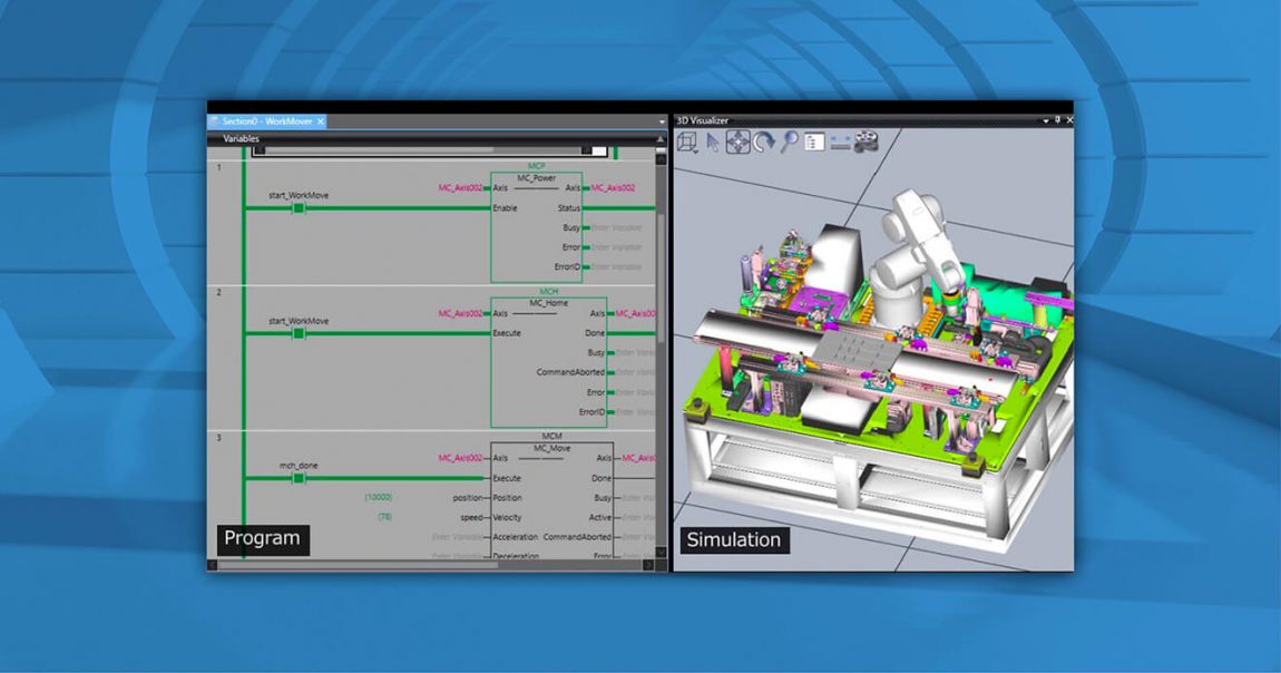 Sysmac Studio 3D Simulation zvyšuje produktivitu